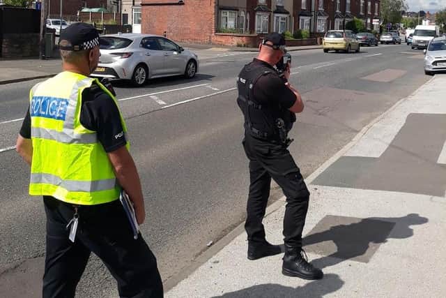 Police put the brakes on speeding motorists in Mansfield. Photo: Notts Police/Facebook