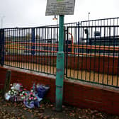 Floral tributes have been left at Sutton Parkway railway station