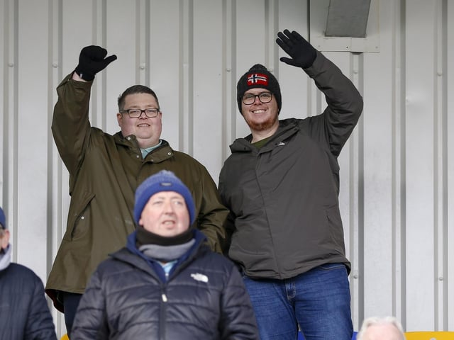 Mansfield Town fans in the stands at AFC Wimbledon.