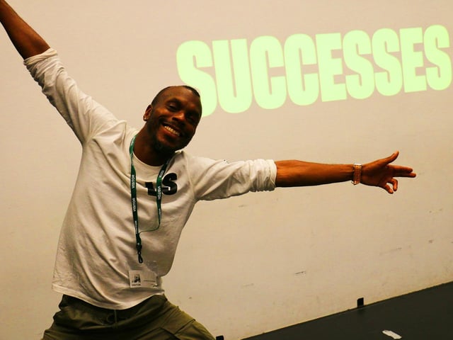Loud Speaker's Jonathan Campbell during one of the motivational workshops