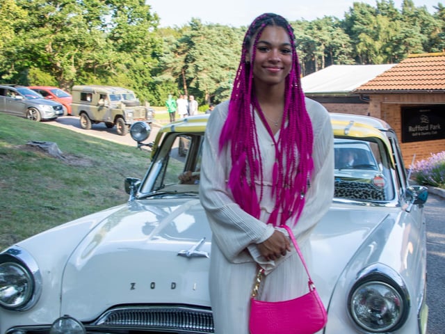 Samworth Church Academy pupil Kyah Cunningham showed up in this white beauty.