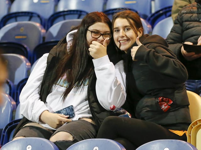 Stags fans during the Sky Bet League 2 match against Bradford City AFC at the One Call Stadium, 08 Nov 2022.