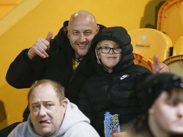 Mansfield Town fans at last night's draw with Sutton United.