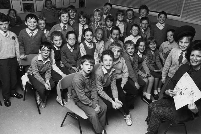 Children of St Aloysius Junior School were watching a presentation in November 1990. Can you tell us what it was about?