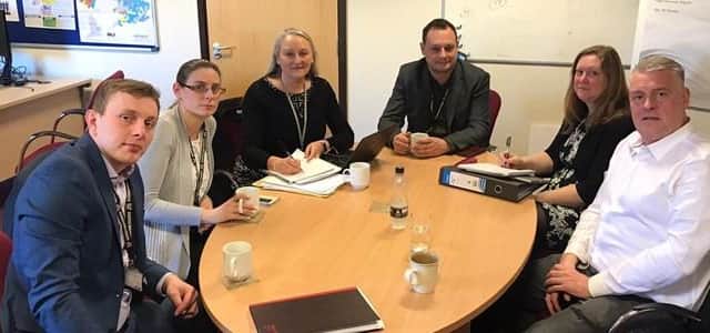 Cllr Jason Zadrozny & Lee Anderson MP with Council Cabinet Members and Senior Council Officers.