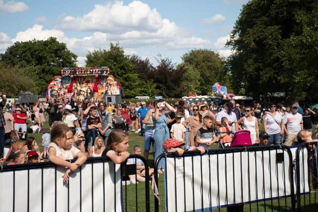 Crowds enjoying acts on stage at Ashfield Day 2022