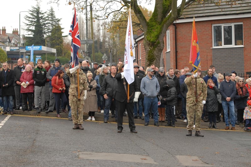 Standard bearers at the Eastwood cenotaph