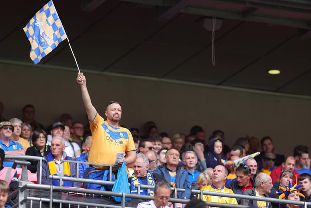Stags fans enjoy the pre-match atmosphere.