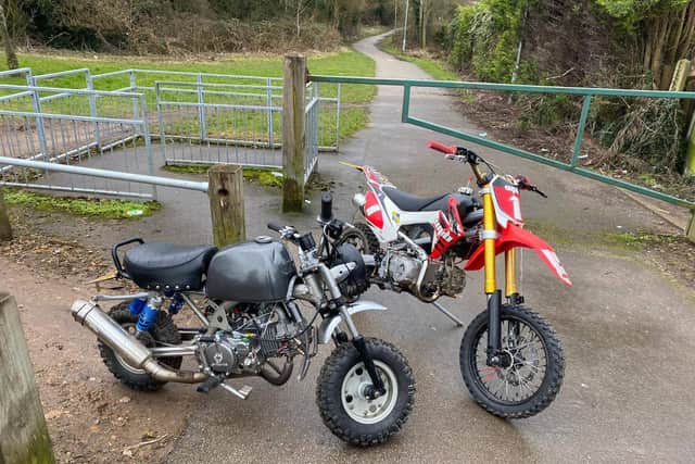 Motorbikes were also recovered by the force.