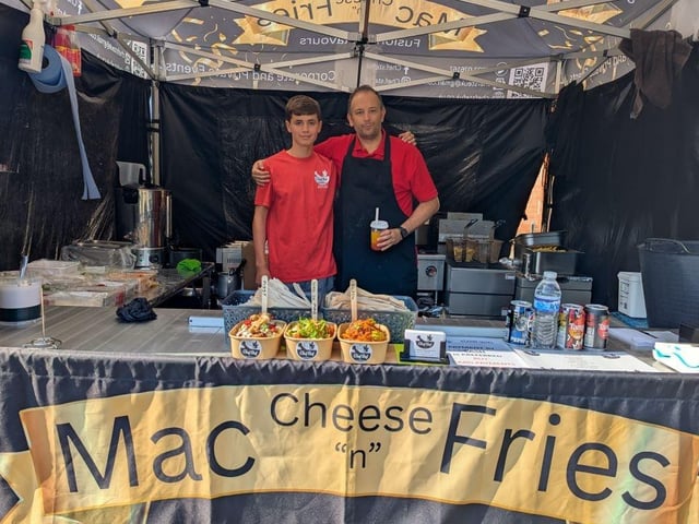 The Fusion Flavours stall selling Mac Cheese n' Fries.