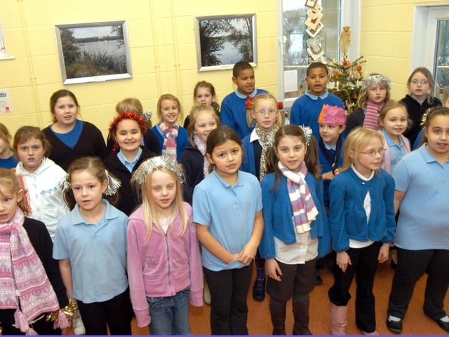 Members of Priestsic Primary School Choir, Sutton, in 2007.