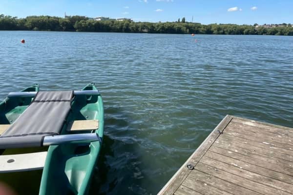 Open water swimming at King's Mill Reservoir was temporarily stopped. (Photo by: Wayne Swiffin)