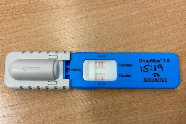 The DrugWipe testing machine that was used on the disqualified driver stopped in Ollerton.