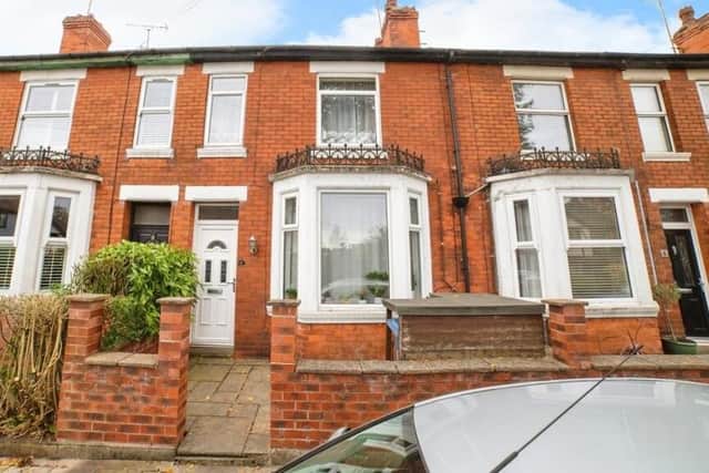 The HMO is proposed for this terraced house (centre) at 6 Edgar Avenue in Mansfield. (PHOTO BY: Rightmove)