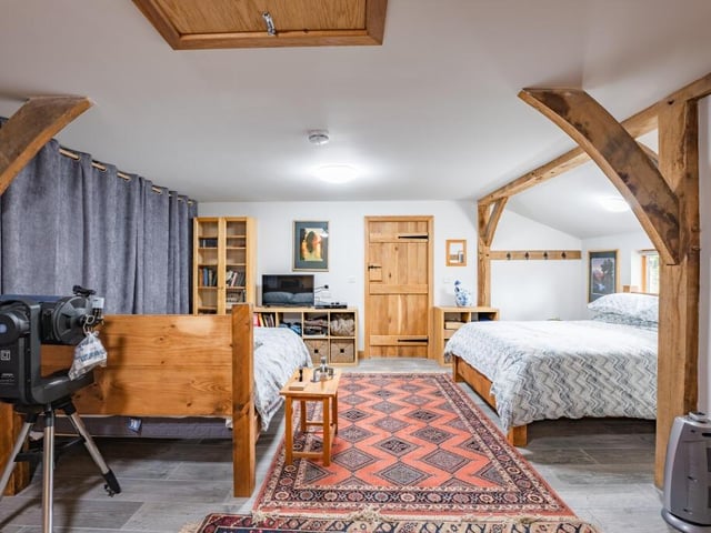 The annexe bedroom at Elysium is a terrific size, adding to the idea that the building could be turned into a quaint holiday let for short stays.