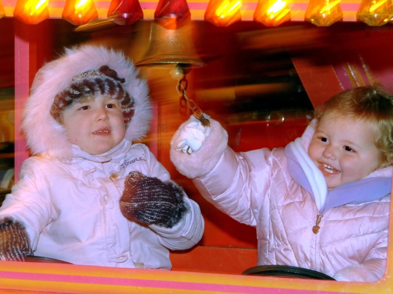 More from Mansfield Portland College bonfire in 2006. Pictured are Lucy Hitchcock, then aged four, and Aimee Brudzinska, aged one, both from Mansfield.