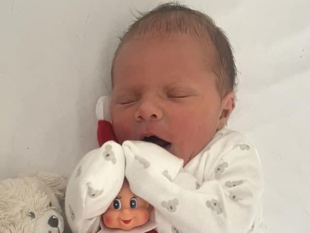 This photo of Hudson Key, who is just six days old, was sent to us by Jodie Lye