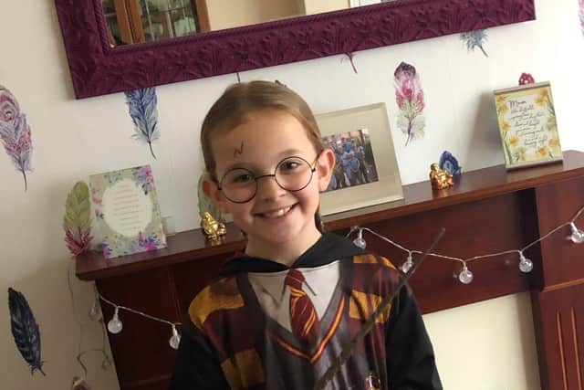 Kimberley Primary pupil Lilly-May Hopcroft-Beecham, eight, dressed as Harry Potter.