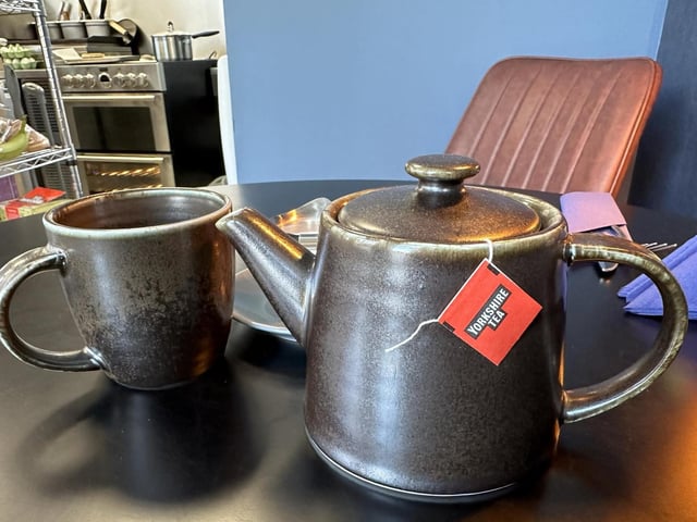 The warm decor and welcoming owners create the perfect atmosphere for enjoying a pot of tea or your favourite hot beverage. Danielle said they had been getting through a big box of Yorkshire Tea a week...