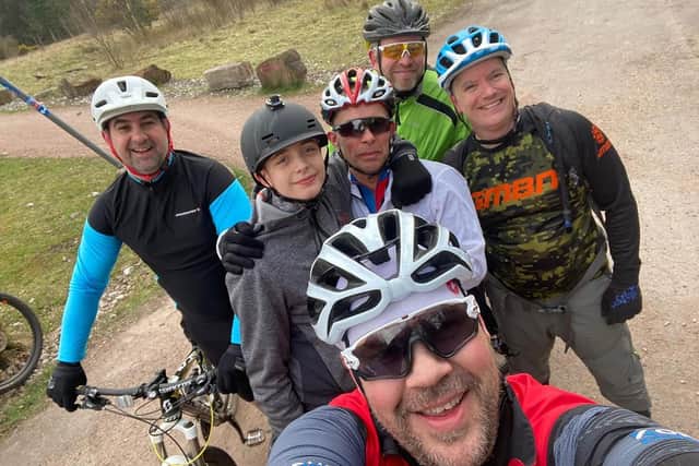 Some of Adam Richmond's friends on a training ride in preparation for their big C2C cycling challenge this week.