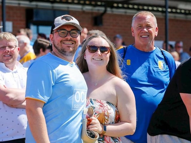 Stags enjoy the sunshine in the friendly win over Retford in July 2022.