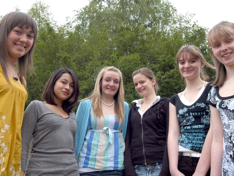 Entrants in Class D17 of the Mansfield Music and Drama Festival pictured after their performance at the Crescent Centre in 2007.  Pictured from the left are; Laura Jarvis, Chae Thu, Claire Wright, Emma Rybicki, Anna Hill and Kirsty Meakin.