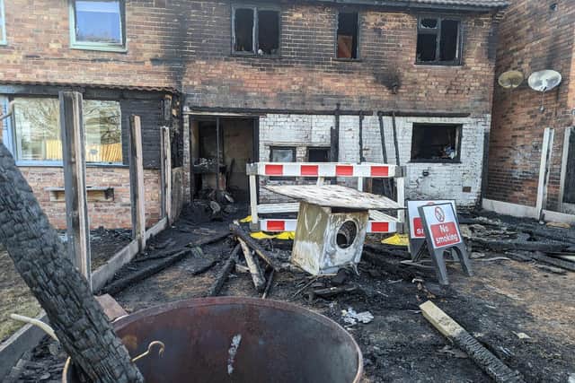Another photo showing the considerable damage caused by the fire on Third Avenue, Rainworth