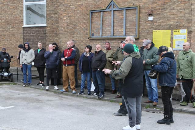 Protestors took part in a demonstration against the housing of asylum seekers in a Mansfield hotel.