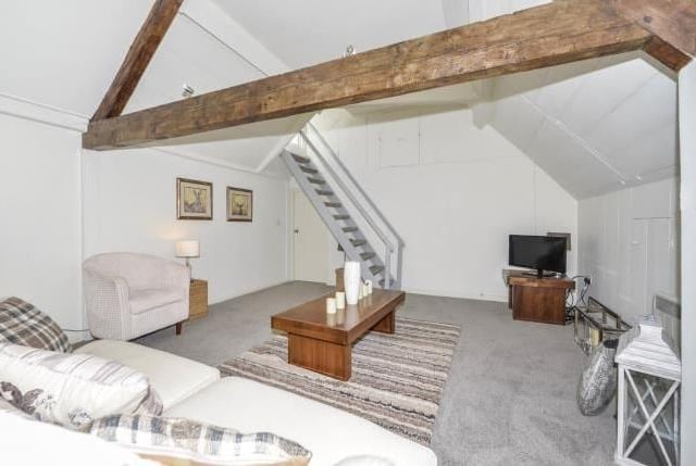 The attic living room.