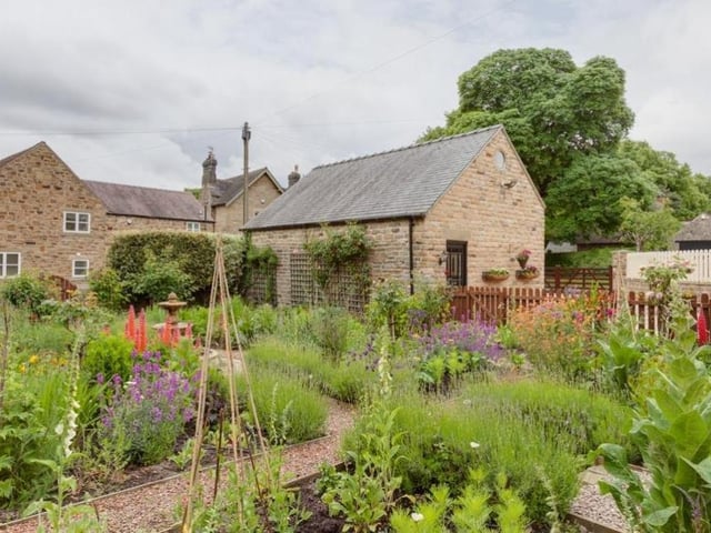 There's lots going on in the busy garden. This shot shows the back and side of the double garage.