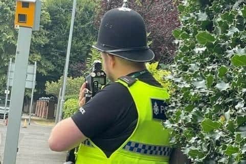 Officers from Mansfield  Neighborhood Policing team spent time with pupils from High Oakham Primary School to help with a road safety campaign