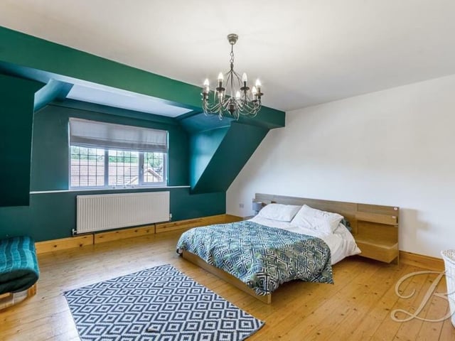 Space and style are the operative words when describing the second bedroom at the £475,000 Stanton Hill house. It is a generous size, with fitted wardrobes, wood flooring and a window facing the front.