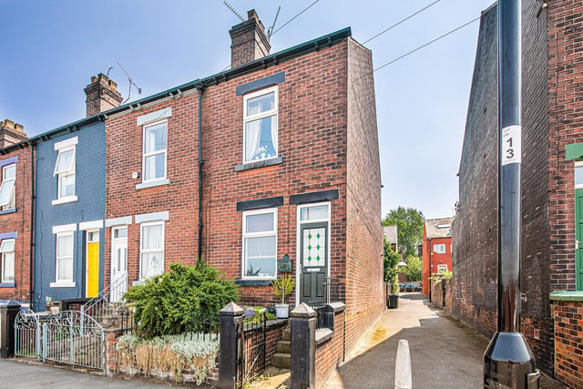Offers of around £175,000 are being invited for this three-bed end terrace (https://www.zoopla.co.uk/for-sale/details/55322759).