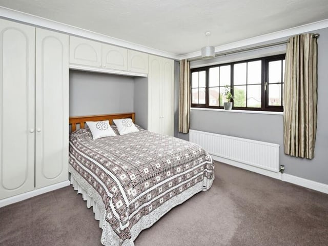Size and style are the keywords associated with this double bedroom at the £500,000-plus Edwinstowe property.