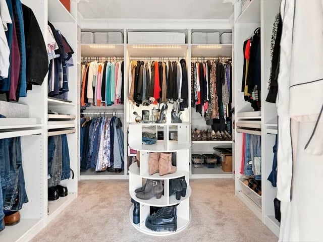 The master bedroom features a fully fitted 3 metre by 3 metre walk-in wardrobe