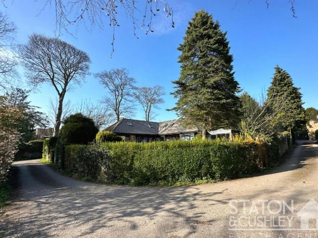 The four-bedroom home is accessed via a private driveway off Chesterfield Road. It gives an exclusive and rural feel to the property, which sits on a generously-sized plot.