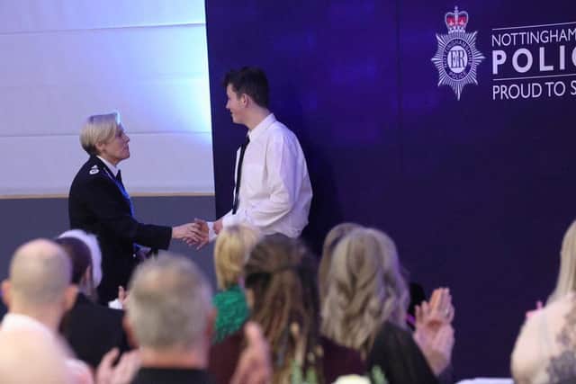Harvey was one of six members of the public &amp; 30 officers to receive awards for bravery and heroism