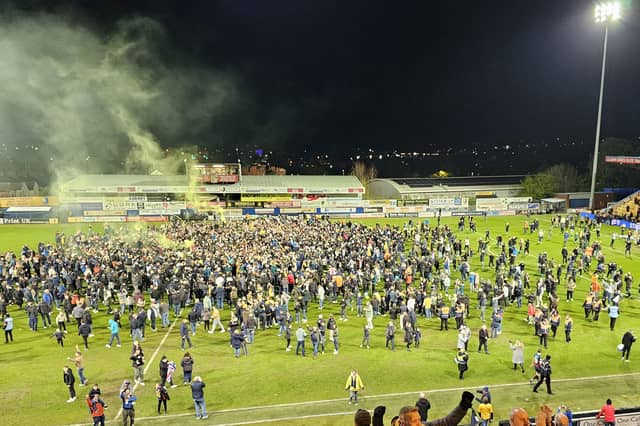 Fans' joy at the final whistle