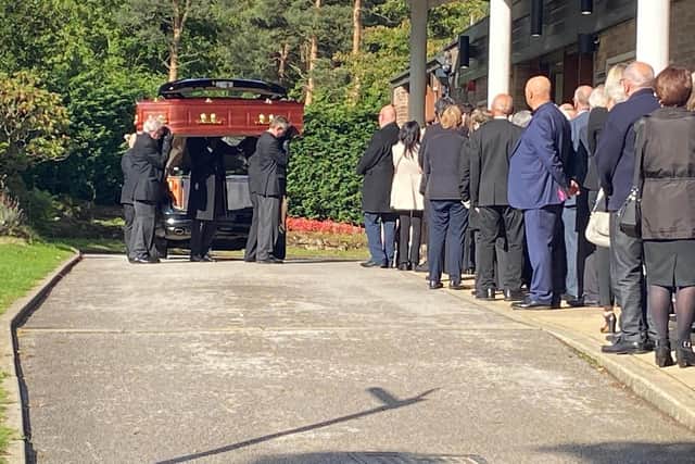 The funeral for Ken Walker was held in Mansfield Crematorium’s Thoresby Chapel