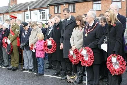 2010: Dignitaries come to together to remember during an Eastwood Remembrance Day Service.