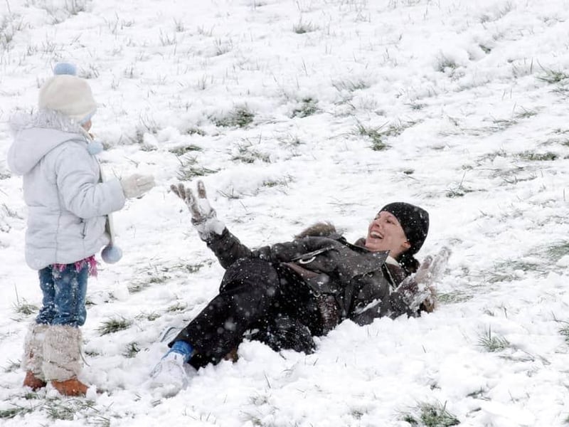 Fun in the snow off Windsor Road in 2007.