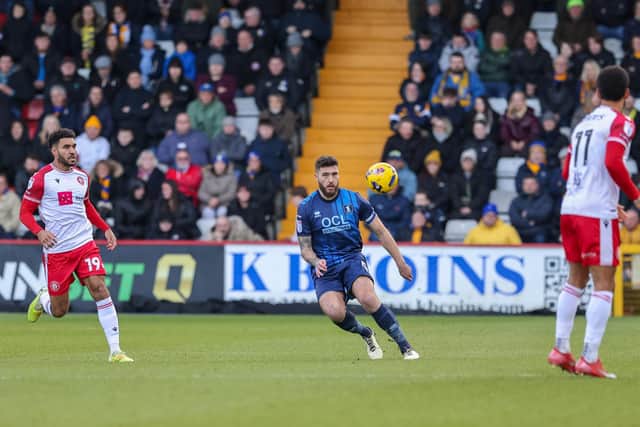 Action from Stags' game at Stevenage.