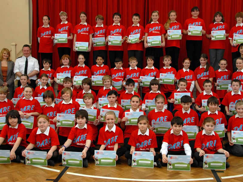 Mansfield High Oakham Primary School DARE graduation in 2012