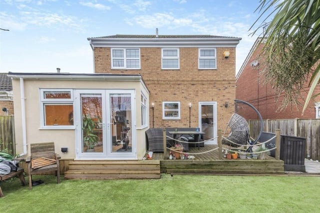 Before we step inside the £299,950 property, here's a quick look at the attractive garden room extension that has been added by the current owners at the back of the house.