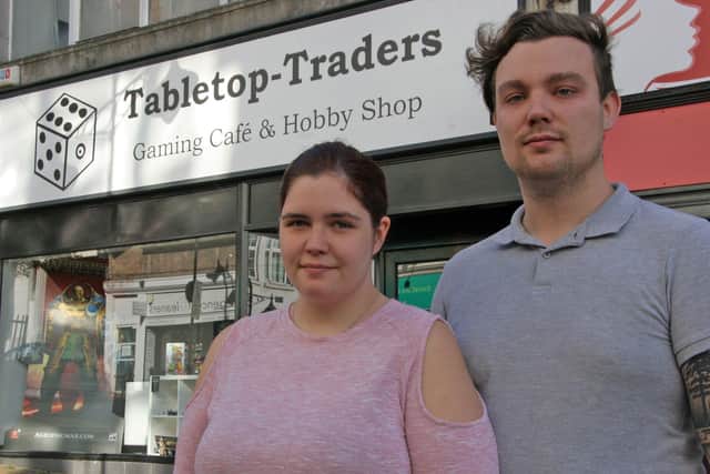 Tabletop Traders Mansfield, proprieters Callum Gregory and Mellisa Sivers.