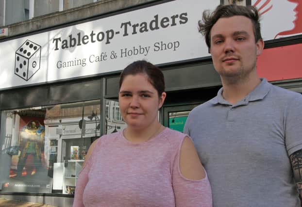 Tabletop Traders Mansfield, proprieters Callum Gregory and Mellisa Sivers.