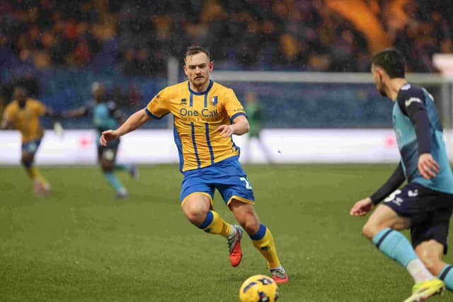 Luke Bolton during the Sky Bet League 1 match against Wycombe Wanderers FC at the One Call Stadium, 31 Jan 2026, Photo credit Chris & Jeanette Holloway / The Bigger Picture.media
