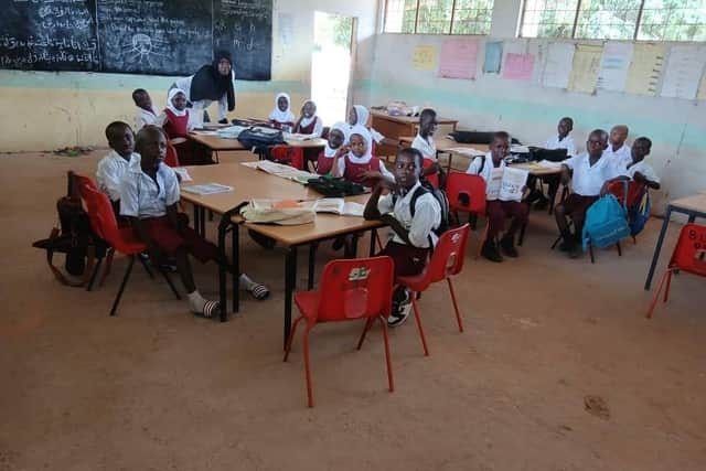 Peafield Lane Academy’s surplus furniture is now being used in a school in the Gambia.(all photos:  NPAC)