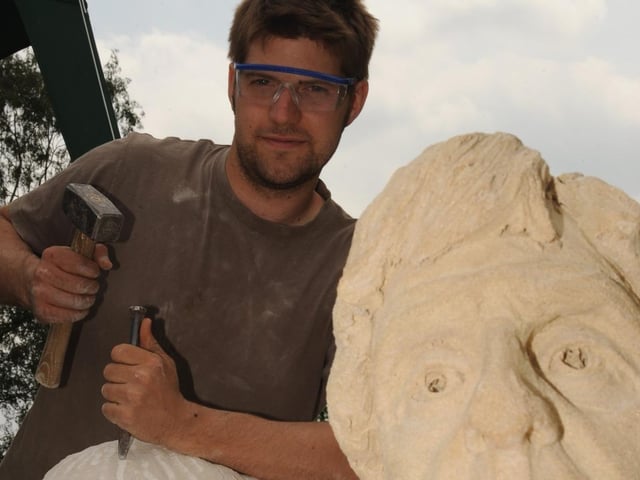 Creswell Crags, Creswell. Picture: Local sculptor Oliver Mellor - OM Stone Carving.