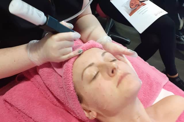 Crystal Clear dermabrasion training was given so that trainee therapists can deliver this in the salon